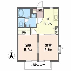 ローアン・アボードAの物件間取画像